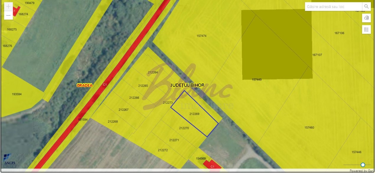 Teren intravilan  859 mp. pentru spatiu com. si locuinta , Cartier Balcescu